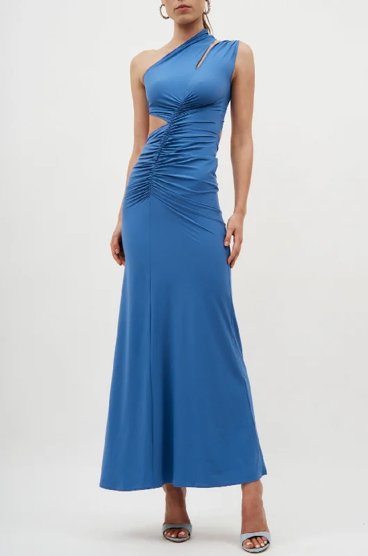 Asymmetric Cut Out Storm Gown