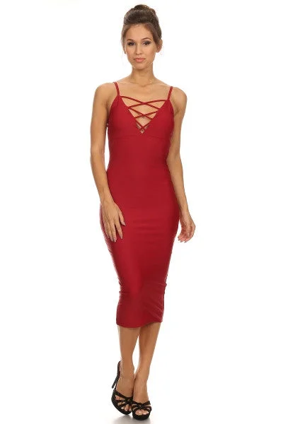 Lisa, Spaghetti strap midi dress