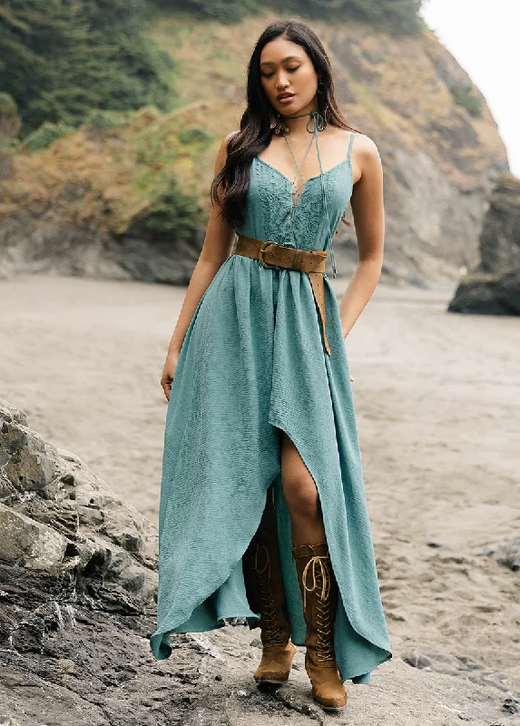 Holland Dress in Dusty Teal