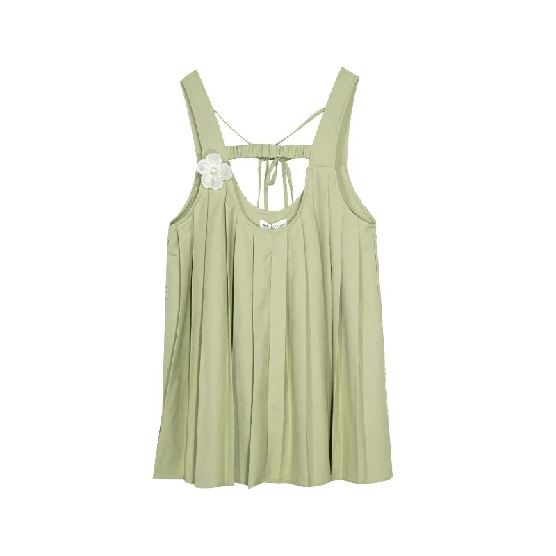 Women's Kawaii Lace-up Backless Draped Slip Dress